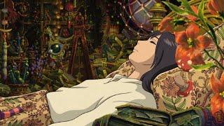 taking a nap in room while its raining ASMR SleepingStudying  Howls Moving Castle Ambience pt2