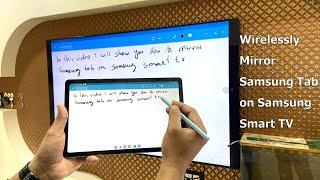 How to Wirelessly Screen Mirror Samsung Tab on Samsung Smart TV No App