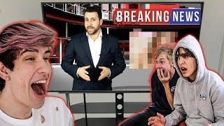 HIS LEAKED PHOTOS ON THE NEWS PRANK