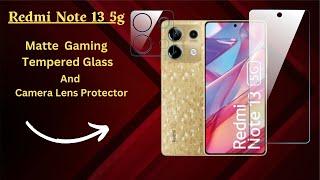 Redmi Note 13 5g Front And Camera Lens Tempered Glass Screen Protector Matt Tempered glass