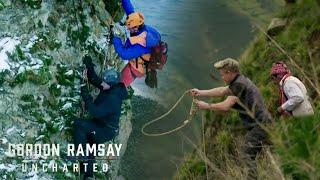 Gordon Ramsays Thrilling Cliff Climb for Culinary Treasures  Gordon Ramsay Uncharted