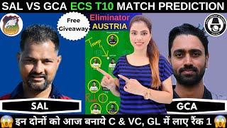 SAL vs GCA Dream Dream11 Prediction   SAL vs GCA T10 Dream11 Prediction Today  Fantasy Cricball