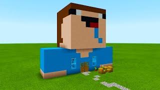 Minecraft How To Make Noob Statue House