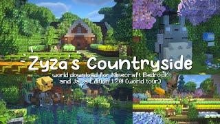 MAP DOWNLOAD  Zyzas Countryside  Minecraft Bedrock & Java Edition 1.20 tour of my world 