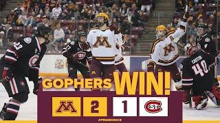 Highlights #1 Gopher Hockey Tops #4 St. Cloud State in front of Sellout Crowd