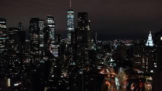 4k Stockfootage  Drone footage of New York at Night - No Copyright