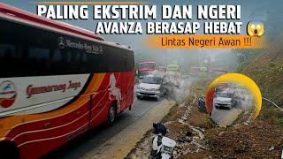 Supir Panik Setengah Mati‼️Avanza Slip Kopling Sampai Asepin Iringan Bus Akap Padang-Jakarta