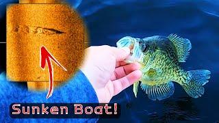I found a Sunken BOAT  How to use Charts to Find Fall Crappie