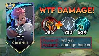 WHEN GLOBAL YIN ABUSE THIS MULTIPLE DAMAGE BUILD IN SOLO RANKED GAME - Mobile Legends