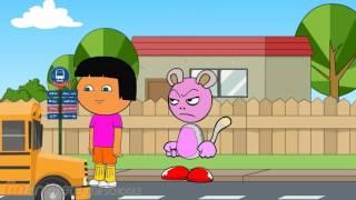 Dora hits the teacher with a soccer ballgrounded