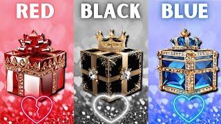 Choose your gift 3 gift box challenge2 good vs 1 bad Red Black Blue #3giftbox