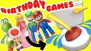 The Super Mario Bros Movie Birthday Party Surprise with Princess Peach Luigi Toad Yoshi