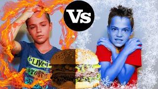 24 ЧАСА едим ГОРЯЧУЮ vs ХОЛОДНУЮ ЕДУ.24 HOURS eat HOT vs COLD FOOD.