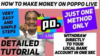 how to make money from poppo live withdraw successfully to your bank account