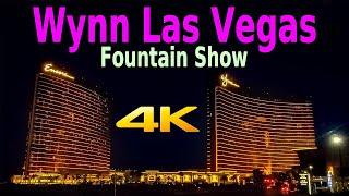 WYNN LAS VEGAS FOUNTAIN SHOW AT NIGHT 4k