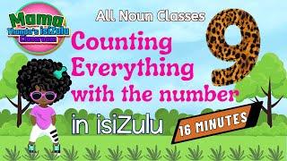 Zulu Numbers Counting Objects with 9  isishiyagalolunye  Beginner Zulu Lessons