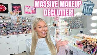 *HUGE* MAKEUP DECLUTTER & ORGANIZATION 2024  GETTING RID OF ALL MY MAKEUP  KELLY STRACK