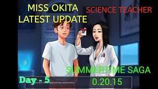 Miss Okita Full Walkthrough  Summertime Saga 0.20.15  Science Class Teacher Storyline Day - 5