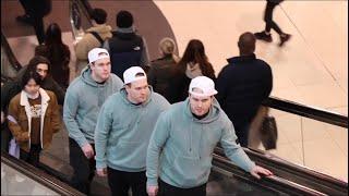 Triplets Respawn on Escalator Prank