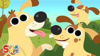 Five Spotted Dogs  Kids Counting Song  Super Simple Songs