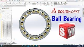Ball Bearing Assembly in Solidworks  Parts and Assembly example in solidworks .