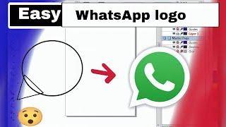 How to make WhatsApp logo in Corel draw  logo kaise banaye Corel draw me #coreldraw