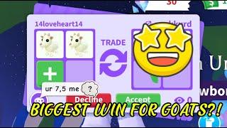 WOW  THEY WANTED LAST 2 GOATS TO MAKE MEGA  BEST OFFER I HAVE GOT  Adopt Me - Roblox