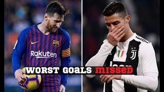 Even the GOATS Misses Open Goals  Ronaldo & Messi Worst Goal missed 