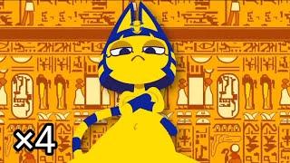 Egyptian cat dancing but its 4x faster zone ankha