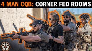 4-Man CQB Dealing with Corner-Fed Rooms