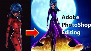 Miraculous LadyBug Transformation using Adobe Photoshop  Photoshop Speed Editing   Image Editing