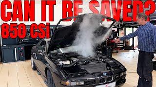 This Famous BMW E31 850 CSi Destroys Engine - TWICE Can It Be Saved? Engine restoration