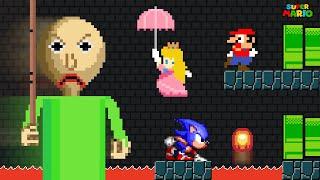 Mario Peach and Sonic vs Baldi would be OP in maze mayhem  Game Animation