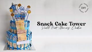 Pull out Money Snack Tower Cake  Tarik Uang Snack Tower Cake