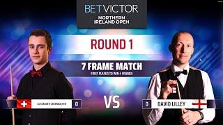 Snooker Northern Ireland Open Round 1 Alexander Ursenbacher vs David Lilley Frame 1 and 2