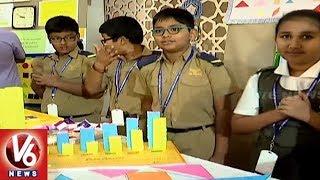 Annual Exhibition In Hyderabad Public School  Students Exhibit Their Projects  V6 News