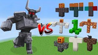 Ferrous Wroughtnaut vs All Minecraft Bosses - Mob Battle