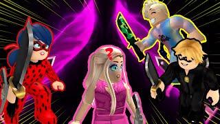 Barbie Ladybug Cat Noir & Ken spielen MM2 in Roblox