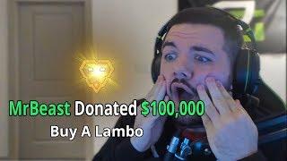 Donating $100000 To A Random Fortnite Streamer