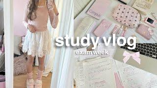 study vlog  exam week preparation realistic school days in my life
