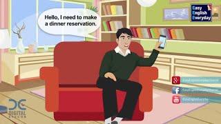 Conversation about Making a Restaurant Reservation  Restaurant English  English Phone Conversation