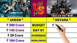 Devara vs Jawan Box Office Collection Day 1 devara 1st day collection devara budget  Jr. NTR