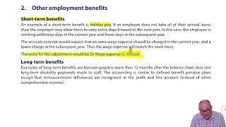 Other Employment Benefits - ACCA SBR