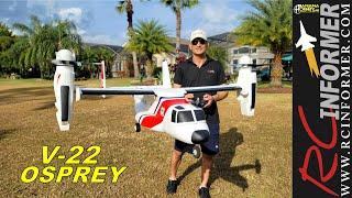 Banana Hobby BLITZRC WORKS V-22 OSPREY Hover & Forward Flight Demo By RCINFORMER