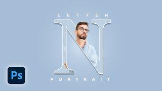 Easy way to Create Letter Portrait  Photoshop Tutorial