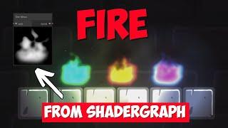 FIRE Effect for 2D and 3D made in Unity Shadergraph
