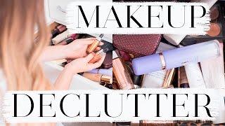 MAKEUP DECLUTTER  SPRING CLEANING MY COLLECTION  Hello October