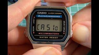 The chrome and steel Casio A168 is a more grown up F91W for your first job