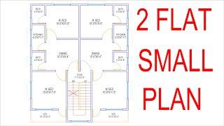 HOUSE PLAN DESIGN  EP 302  1080 SQUARE FEET TWO-UNIT HOUSE PLAN  LAYOUT PLAN