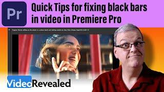 Quick Tips for working with black bars in video in Premiere Pro